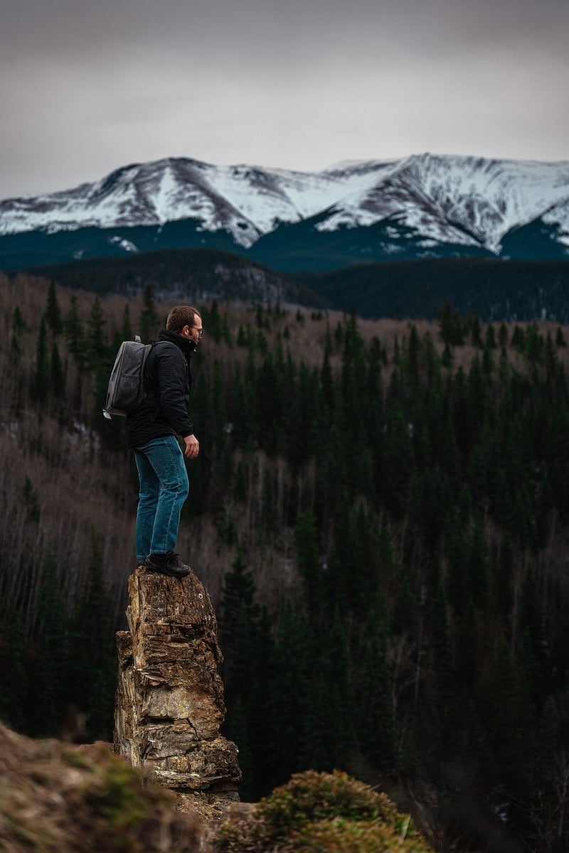 Hiker in the mountains